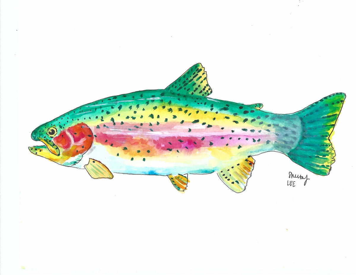 Fish Tale Trio | Rainbow Trout, Striped Bass & Sardine Standard Print Set